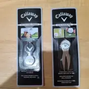 Callaway Golf Hat Clip Ball Marker & Divot Repair Tool - Black/White