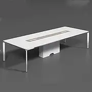 YQMHEZ Conference Table, Training Table, Rectangular Compute Desk, Boardroom Office Computer, Large Meeting Desk, Workstation Desk for 8 People for Meeting Room