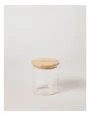 [The Cooks Collective] Round Glass Jar with Bamboo Lid 1L in Clear