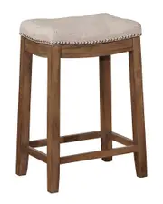 Linon Claridge Rustic Backless Bar Stool