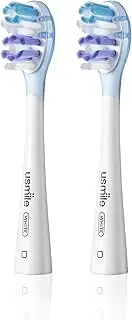 usmile Replacement Brush Heads for Y20 Pro/Y10 Pro/P20 Pro/P10 Pro/Y1S, Patented Residual Shock Absorption and Air Cushion, Compatible to usmile Electric Toothbrush, 2-Pack