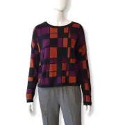 VERO MODA KNIT JUMPER SIZE M 38 USA6 UK10 SWEATER PULLOVER COLOR BLOCK