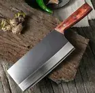 Cleaver Knife Stainless Steel Wood Handle Chef Butcher Slicing Bone Chopping Cut