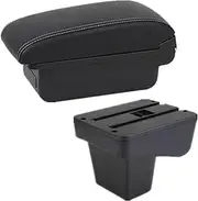 Armrest Box for Kia for Stonic Centre Console Storage Box Car Armrest Box Car Armrest Central Storage Box Dedicated Retrofit Interior with USB(A White Line No USB)