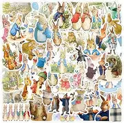 Peter Rabbit 55pcs Aesthetic Stickers - Waterproof, Decorate Luggage, Skateboard, Water Bottle, Bicycle, Snowboard