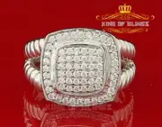 1.33ct White Silver Square Cubic Zirconia Womens Adjustable Ring From SZ 8 to 10
