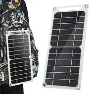 Small Solar Panels - 5V 6W Foldable Solar Panel for Camping | Foldable Battery Chargers with Carabiner Type C Camping Gear for Phones, Laptop & Water Pumps