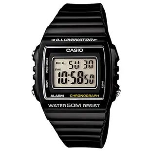 【CASIO】亮眼大螢幕數位錶-黑(W-215H-1A)