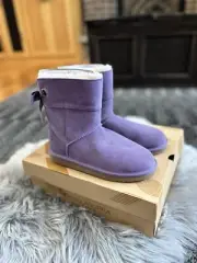 Koolaburra by Ugg Andrah Purple Short Boot Girls' Size 4 US Suede Shoes