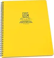Rite in the Rain Weatherproof Side Spiral Notebook, 8.5" x 11", Yellow Cover, Commerical Pool & Spa Maintenance Log (No. 425-MX)