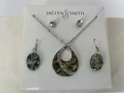 Jaclyn Smith Jewelry Silver Tone Necklace + 2 sets Pierced Earrings