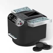 2 in 1 Card Dealer and Shuffler, Automatic Card Dealing Shuffling Machine, 360° Rotating 2 Decks Card, Rechargeable Playing Casino Poker Distribution for 2-8 Players Casino UNO, Blackjack (Color : Bl
