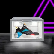 Stacked 1x Shoe Storage Box LED Sneaker Display Case Voice Activated Stackable