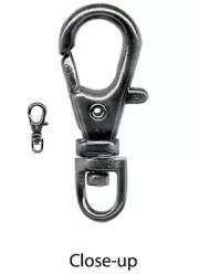Clasp, 12 Small Black Gunmetal Plated 23x9mm Lobster Swivel Clip Clasps *