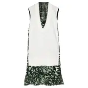 [sacai] Mono Exclusive Leaf Print Knit Dress
