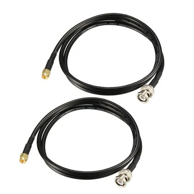 RG58 Coaxial Cable with BNC Male to SMA Male Connectors 50 Ohm 3 ft 2pcs