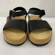 Birkenstock New w/ Box Papillio Glenda Black Natural Leather Narrow Select Size