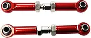 Aluminum Alloy Steering Link Rod Linkage for 1/14 MJX 14209 14210 Steering Linkage for Hyper Go 14210 14209 RC Cars, Red