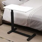 Modern Folding C-Shaped Side Table with Hidden Wheels Perfect for Sofa, Laptop, Office Use 80x40cm