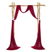 Wedding Arch Draping Fabric, 1 Panel 20 FT Backdrop Curtains, Dark Wine Red