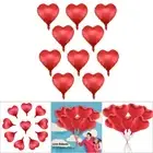 10pcs18 Inch Multicolor Heart-shaped Latex Balloon Happy Valentine's Day (red)