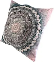 ROMISBABA 1Pc Ethnic Style Pillowcase Mandala Printed Decorative Cover for Sofa Chair Car Bed Design Indoor Outdoor Use Fine Workmanship Tight Stitching