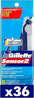 Gillette Sensor2 Men's Disposable Razors, 5 Count