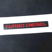 1x Matte Black Red TURBO DIESEL Metal Badge Sticker Emblem Decal Luxury 3D Sport (for: Renault)