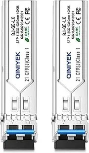 1000Base-LX SFP to LC Module ,Single Mode sfp Fiber Transceiver for Cisco GLC-LH-SMD, Meraki MA-SFP-1GB-LX10, Ubiquiti, Fortinet, Mikrotik, Netgear(SMF,1310nm,20km,DDM) 2 Pack