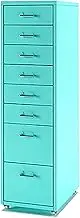 Metal Filing Cabinet with 8 Rolling Drawers for Colorful Office Furniture (Blue & 6 Colors Available)