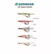 Brand New - Ecogear ZX Replacement Assist Fishing Hook Size S - Choose Colour