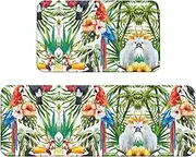 Toucans Parrot Palm Tree Leaves Christmas 2 Piece Floor Mat Non Slip Restaurant Mat For Floor Mat Home Mat Anti Slip Entry Mat