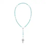 Irish J. C Walsh & Sons, Ireland LIGHT BLUE ROSARY BEADS G80811