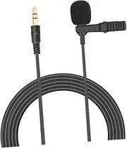 LIFKICH Lavalier Microphone Compatible with Pocket Clip Condenser Mic for Recording Lightweight and Portable Design High Definition Audio Interface
