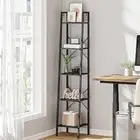Ladder Shelf, Bookshelf Bookcase, 5 tier(11.8"D x 13.4"W x 63"H) Black