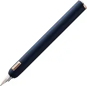 LAMY dialog cc Fountain Pen 081 Matte Blue Lacquer Finish with Twist Mechanism 14 Carat Bi-Colour Rose Gold Nib in M Includes 5 Packs of Lamy T 10 Blue Cartridge Converter Z 27 and Leather Case