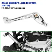 Motorcycle Foot Brake Arm Lever Peg Pedal Bar For Harley Softail 2018-23 Silver