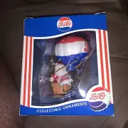 Vintage Pepsi COLA SANTA & Hot Air Balloon COLLECTIBLE ORNAMENT MATRIX