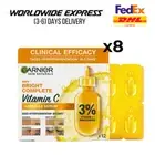 8x 12's GARNIER 1.5ml Bright Complete Vitamin C Ampoule Serum Clinical Efficacy
