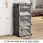 6 Tier Door Cube DIY Shoe Cabinet Rack Storage Portable Stackable Organiser