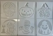 Halloween Character Stencils, Set of 21 Reusable Craft Stencils 8x8 In
