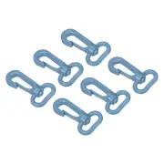 6pcs Plastic Swivel Snap Hook Lobster Clasp Buckle for Webbing Strap Blue