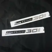 2PCS Chrome SDrive 30i Plastic Badge Sticker Decal Emblem GT Luxury Sports Turbo (for: Audi)