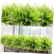36 Bundles Artificial Plants Outdoor Fake Boston Ferns Plastic Faux Greenery