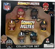 Party Animal Squeezymates NFL 2025 Series 7 Collector Box Set, 6 Figures, 2 1/2 Inch Tall, Team Colors