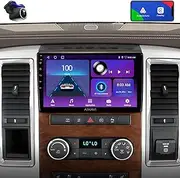 10 inch Touchscreen Car Stereo for Dodge Ram 1500 2500 3500 (2009-2012) Radio Replacement Kit Upgrade with Wireless CarPlay Android Auto DSP BT GPS Navigation(2GB+64GB)