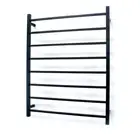 Radiant Matte Black 800 x 1000mm Square Heated Towel Rail (Left Wiring) BSTR05LE