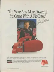 Dirt Devil NASCAR Kenny Wallace 1990s Print Advertisement Ad 1992