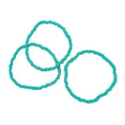 Seed Glass Bead Bracelet - 65mm - Turquoise - 1 Bracelet - BB106