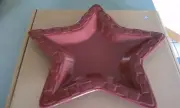 Longaberger Pottery Star Platter Serving Tray Paprika red New in box
